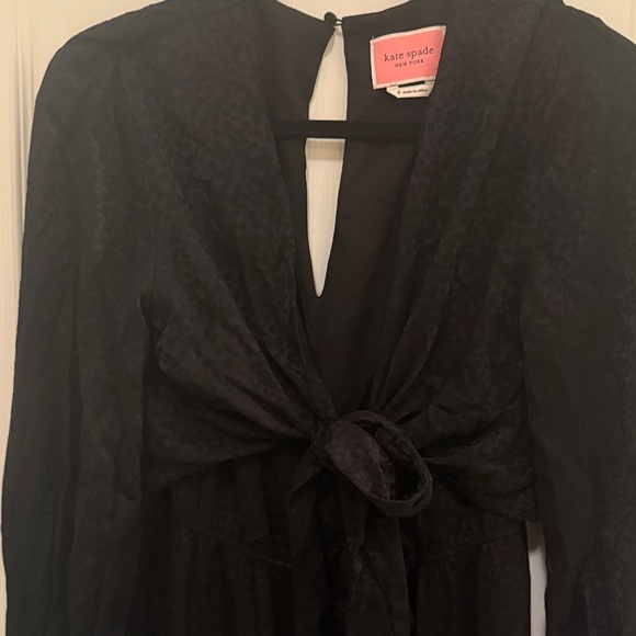 Kate Spade Elegant Black Jumpsuit with Front Tie - Picture 5 of 9